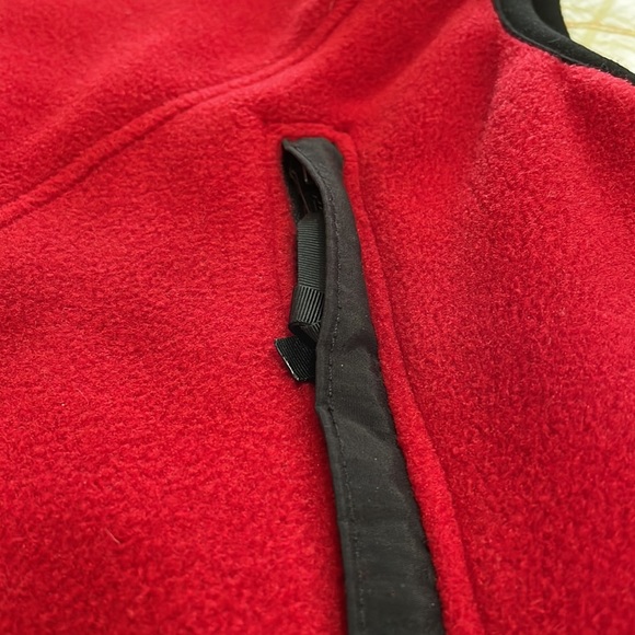 The North Face Red Black Fleece Full Zip Vest MADE IN USA Size Large Women's - Picture 8 of 9